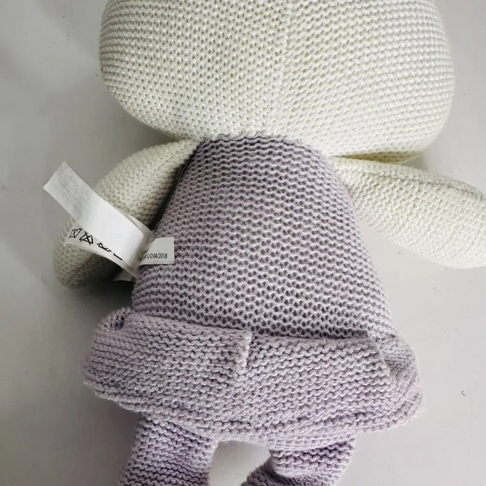 Knit Baby Bunny Rabbit Plush Living Textiles‎ Thermal Rattle 16 Inches 2017